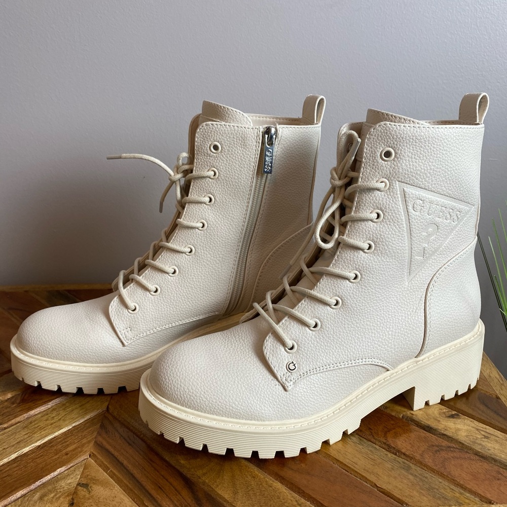 Guess Tan Combat Boots